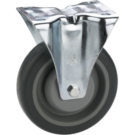 Bockrolle TPE Rad ø 100mm Transportrolle Möbelrolle Tragkraft 150 kg Stahlblech
