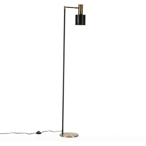 Boden 29x24x163 Gold Metall / Schwarze Möbel / Hilfsmöbel für alle Stile, um dem Haus eine Note zu verleihen