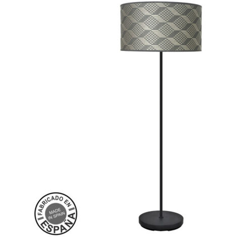 Boden De Wohnzimmer 1xE27 Schwarz Tetris Grau 163x40x40cm MODA