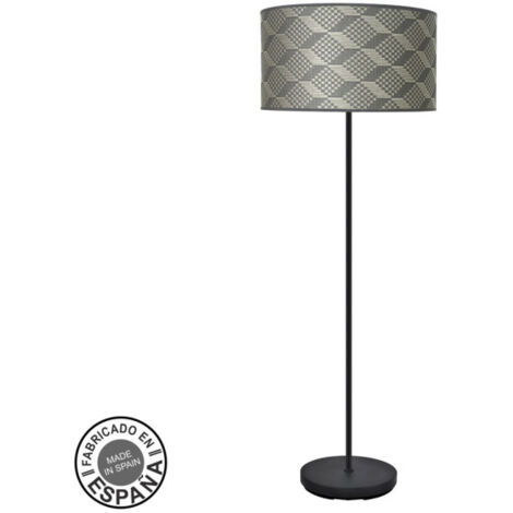 Boden De Wohnzimmer 1xE27 Schwarz Tetris Grau 163x40x40cm MODA