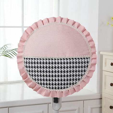 Boden Elektrische Ventilator Umfasst Moderne Nordic Hahnentritt Staub-proof Kinder Finger Schutzhülle Haushalt All-inclusive Anti-prise,pink,diam 45-50cm