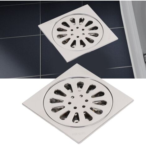 Boden-Moskitonetz aus galvanisiertem Kupfer 304, Schnellablauf für Bad/Küche, automatisches Schwerkraftsystem mit abnehmbarer Abdeckung (10x10cm, Durchmesser 4cm)