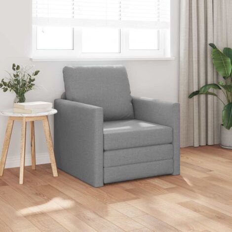 Boden-Sofa-Bett 2-in-1 Hellgrau 74x77x81 cm Stoff vidaXL257871