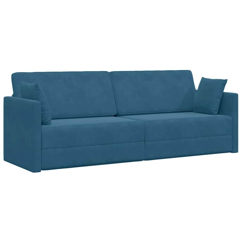 Boden-schlafsofa Blau 213 X 76 X 77 Cm Samt Vidaxl