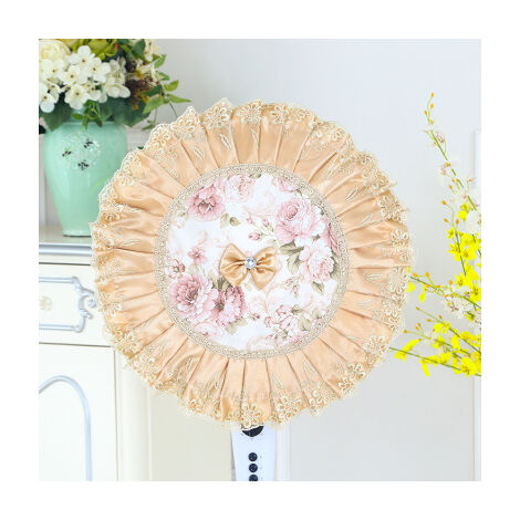 Boden stehen elektrischen ventilator abdeckung spitze jacquard staubdicht abdeckung für elektrische fan dia45-50cm,1