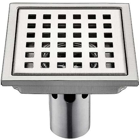 WOOSIEN Bodenablauf, 1 Stück, Edelstahl-Abfluss, 15 cm x 15 cm, quadratischer Filter, Deodorant
