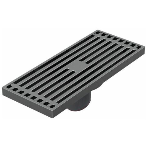 Bodenablauf, langer unsichtbarer Bodenablauf, Ganzkupfer-Bodenablauf, 8x20 Tauchbodenablauf (gerade schwarz)