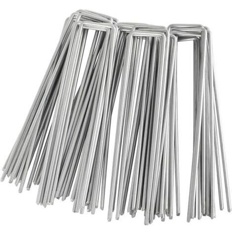 Bodenanker, 30er-Packung, 150 x 40 mm, 3 mm Durchmesser, zur Befestigung von Unkrautvlies, Netzen oder Zäunen