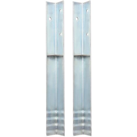 Bodenanker L-Form für Spielturm 2 Stk. Stahl 5 x 5 x 50 cm CFW297897