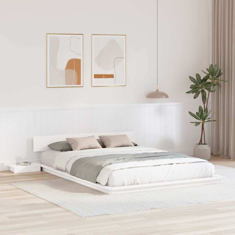 Bettgestell Weiß 160 X 200 Cm Holz Vidaxl