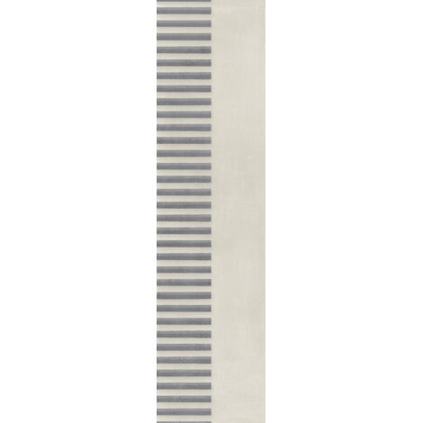 Bodenfliese Feinsteinzeug Naes Perla 15,6 x 60,6 cm creme-anthrazit