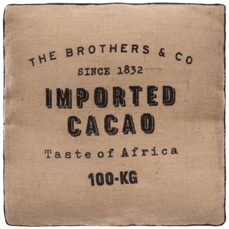 Bodenkissen Cacao aus Jute 40 × 40 cm