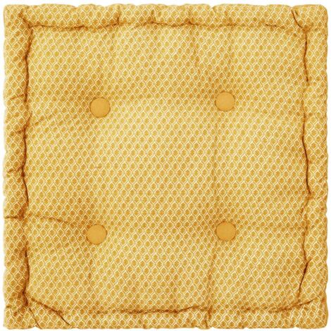 Bodenkissen Otto - Baumwolle - senfgelb 40 × 40 cm