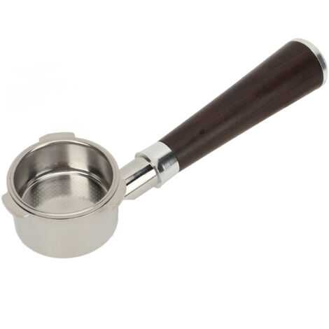 Bodenloser 51-mm-3-Ohr-Filterhalter mit Edelstahlkorb, Griff aus schwarzem Rosenholz, Zubehör für DonLim-Kaffeemaschinen