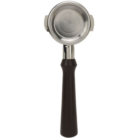 Bodenloser 58-mm-Edelstahl-Siebträger mit Holzgriff für die Expobar E61 Kaffeemaschine, ergonomischer, extra dünner Tamper