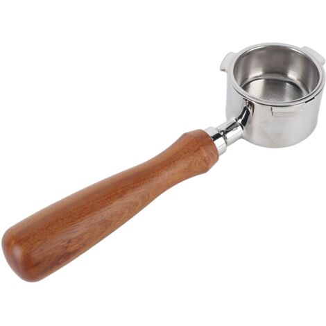 Bodenloser Edelstahl-Filterhalter, herausnehmbar und waschbar, mit ergonomischem Holzgriff, Typ B
