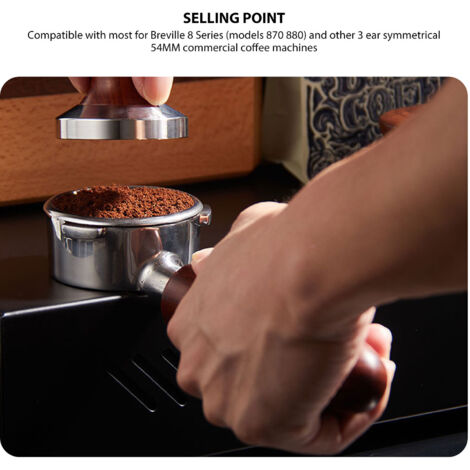Bodenloser Edelstahl-Siebträger für Breville Series 8 Kaffeemaschinen – 54 mm