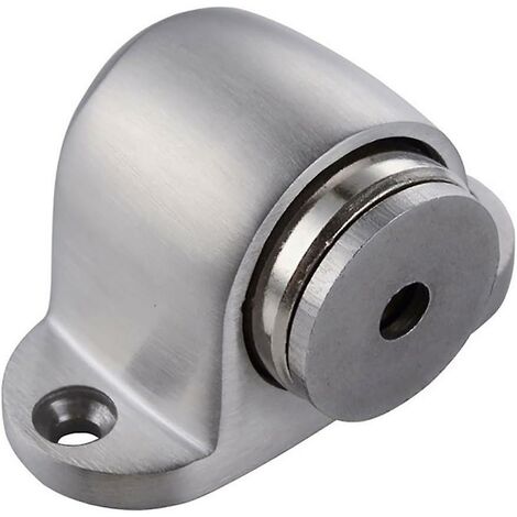 Bodenmontierter magnetischer Türstopper aus gebürstetem Metall