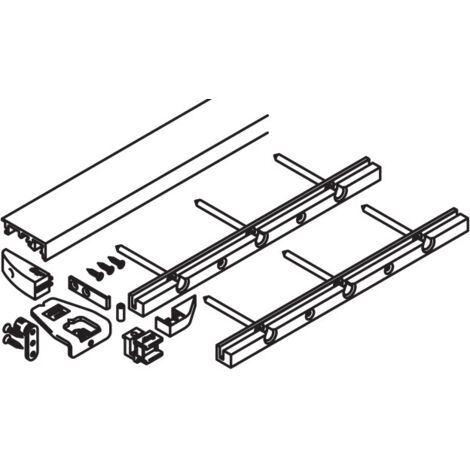 Bodenprofil-Set Hawa Folding Concepta 2-türig Alu eloxiert