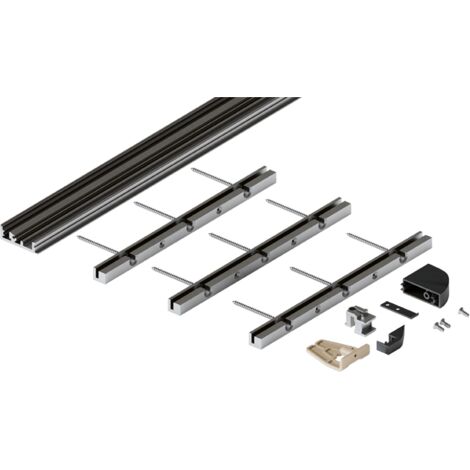 Bodenprofil-Set Hawa Folding Concepta 3-türig Alu eloxiert
