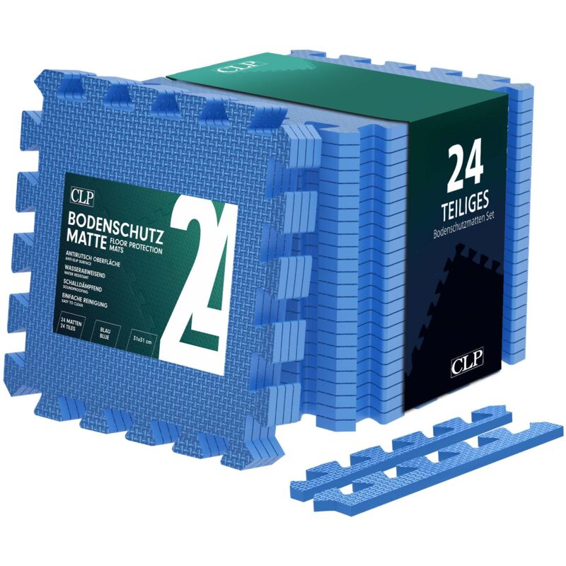 Clp Bodenschutzmatten 30x30 Cm Blau 24er-set