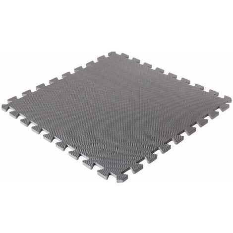 Bodenschutzmatten, grau, 500x500x8mm (8 Stück im Set = 2qm)