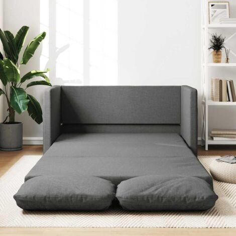Bodensofa mit Schlaffunktion Dunkelgrau 112x174x55 cm Stoff vidaXL97175