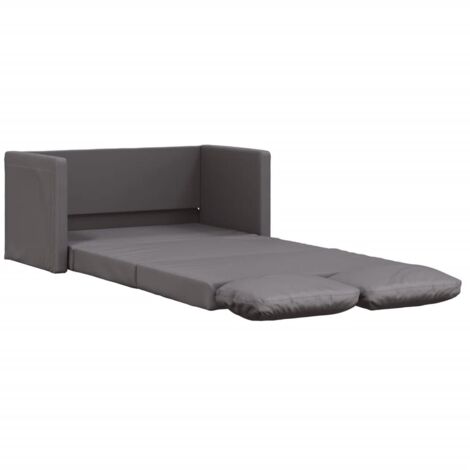 Bodensofa mit Schlaffunktion Grau 112x174x55 cm Kunstleder vidaXL77216