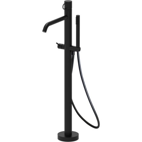 Bodenstehende Wannenbatterie Paffoni Joker Serie JK032NO  Messing - Standard - Mattschwarz