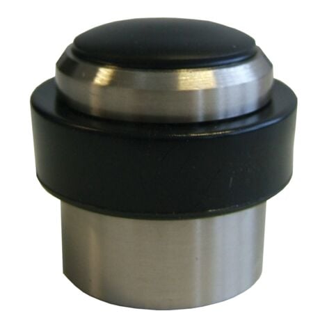 Bodenstopper mit Dübel + Alu-Schraube BLINDOMAX Aspekt gebürsteter Edelstahl - Ø37 x H.37 mm - 222