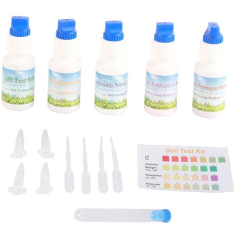 Bodentest-Flüssiglösung, pH-Wert, Stickstoff, Phosphor, Kalium, Messung, Bodentest-Kit für die Überwachung von Pflanzenböden in der Landwirtschaft und im Gartenbau