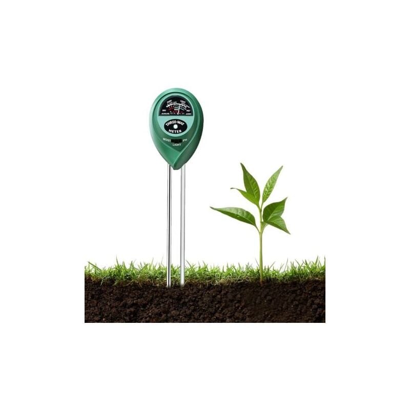 Image of Bodentester, 3 in 1 Bodentester pH-Meter, Sonnenlicht, Temperatur, Hygrometer, für