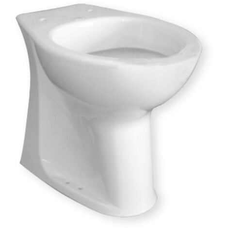 Bodenvase aus glänzend weißer Keramik - Goman Open - Con copri wc Standard