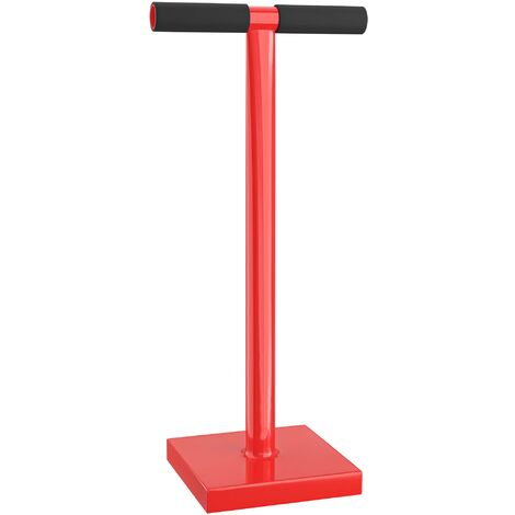 Bodenverdichter 11,5 kg aus Stahl, mit 20x20 cm Grundplatte und T-Griff zum Verdichten
