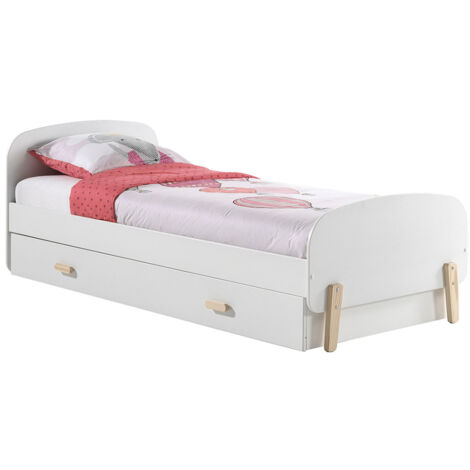 BODHI WHITE - Lit Gigogne 90x200cm avec Tiroir de Lit