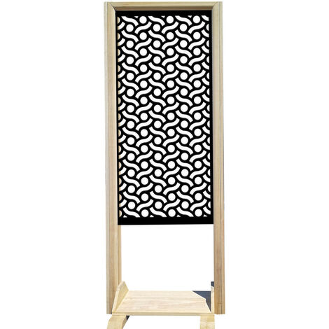 BODIES - Separè - Paravento modulabile - 70x190cm - in Legno e PVC  Nero