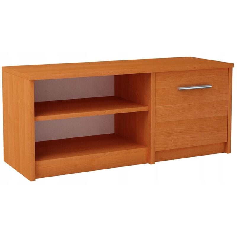 Meuble TV Aulne - Banc TV, Table TV avec porte et 2 étagères - 98 x 35 x 42 cm