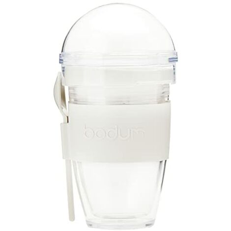 Tazza da viaggio isotermica in plastica Bodum 11101-01S con coperchio a scatto 0,45 litri 