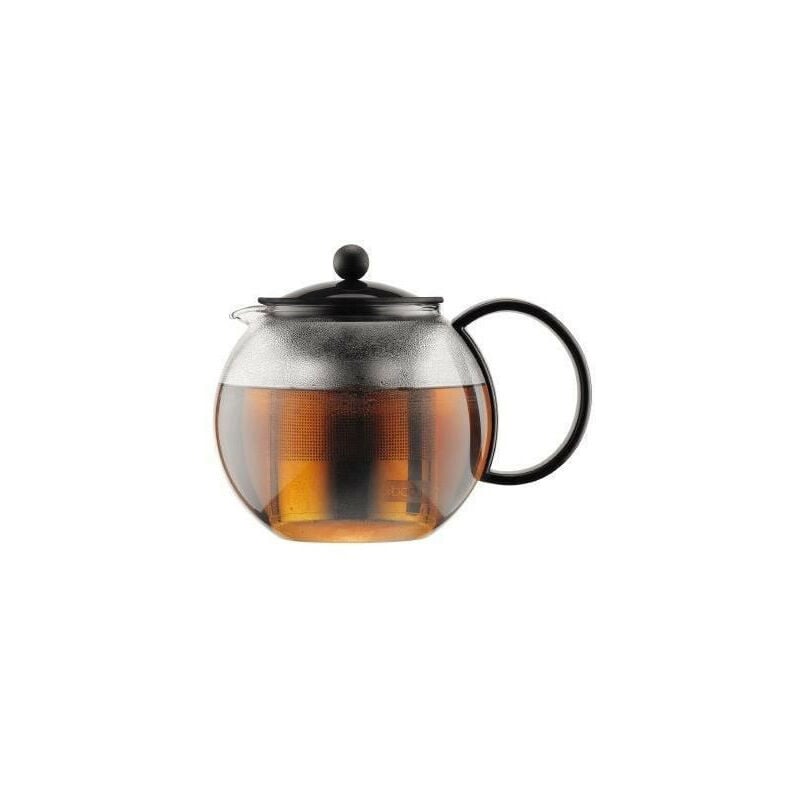 Bodum - assam - Théiere a piston couvercle plastique, filtre en inox, 1.0 l