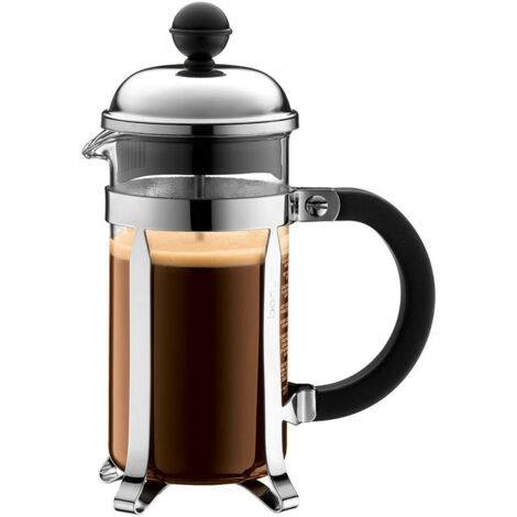 BODUM 1923-16 CHAMBORD CAFETIÈRE À PISTON 3 TASSES 0.35 L ACIER CHROMÉ