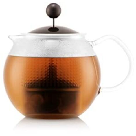 Bodum Assam 1823-451B - Teglia con manico in vetro e coperchio in plastica colorata, 0,5 l, 481,9 g