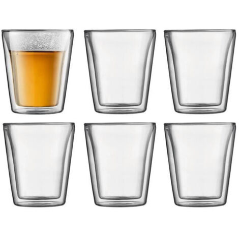 BODUM CANTEEN Set 6 verres double paroi 0.2 l Transparent