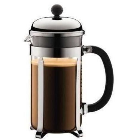 Bodum Chambord Nero, Cromo, Trasparente