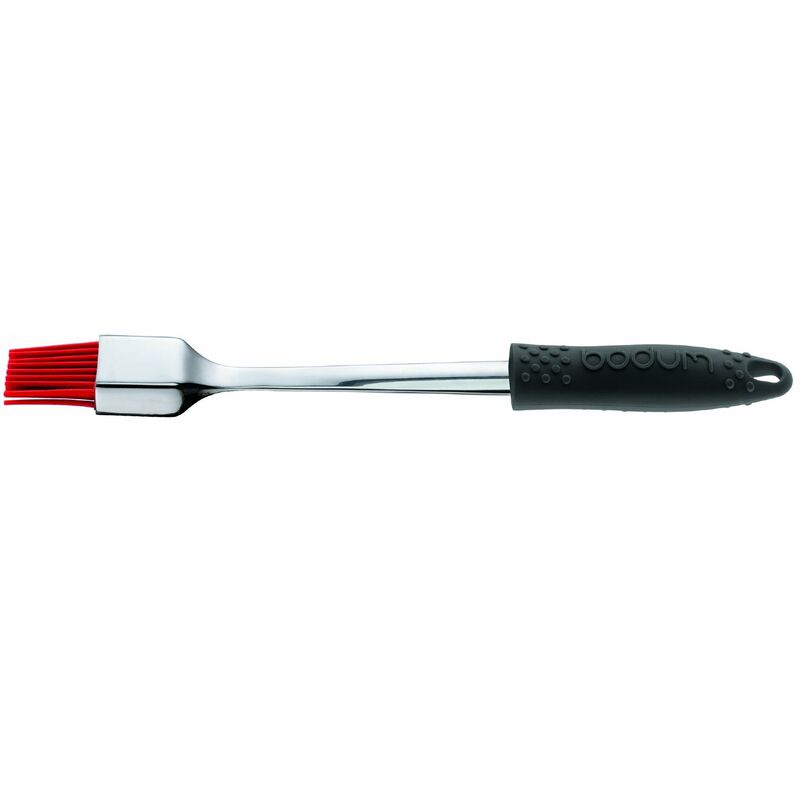 Image of Fyrkat pennello da cucina per il petrolio, pennello in silicone, spazzola barbecue, acciaio / silicone nero 11488-01 - Bodum