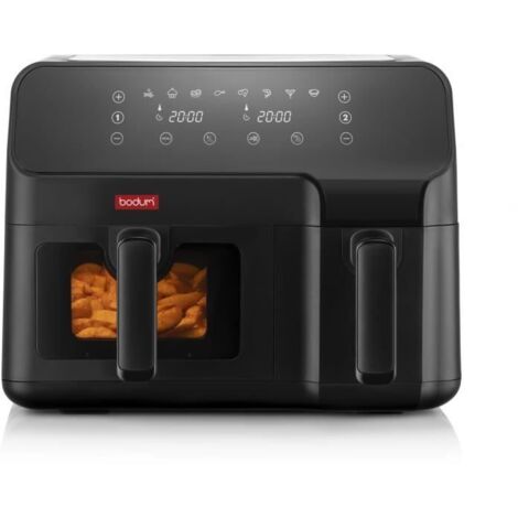 Bodum MELIOR Luftfritteuse L, 2 Fächer 5,1 L &amp 3,2 L, 2700 W