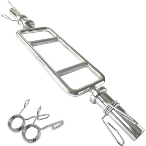 Body Revolution Hammer Curl Barbell Bar – Solid Chrome Steel,