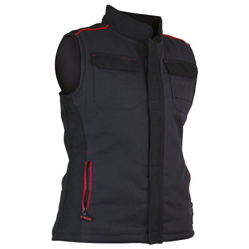 Bodywarmer matelassée bicolore femme LMA Madison - Couleur Noir/Gris - Taille Vêtement m