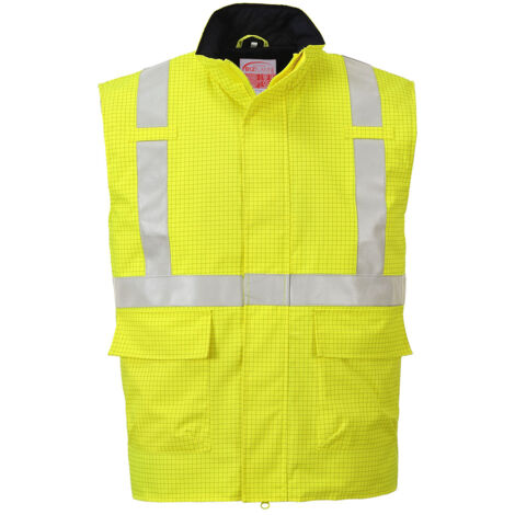 Bodywarmer Hi-Vis Bizflame antistatique et FR - M - Jaune - PORTWEST