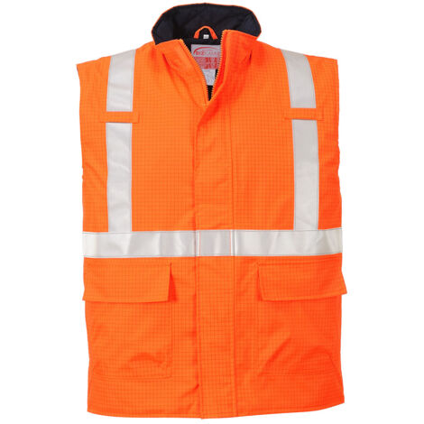 Bodywarmer Hi-Vis Bizflame antistatique et FR - XXL - Orange - PORTWEST
