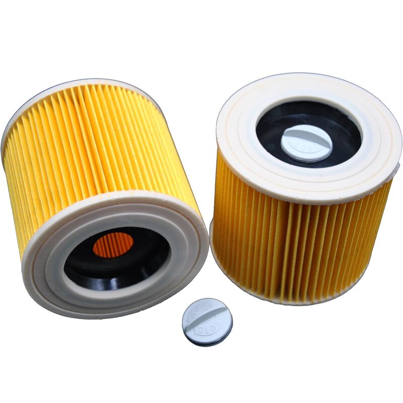 Boed 2x filtre à cartouches pour aspirateur compatible avec Kärcher wd 2.200, wd 2500 m, wd 3.200, wd 3.300 m, wd 3.500 p